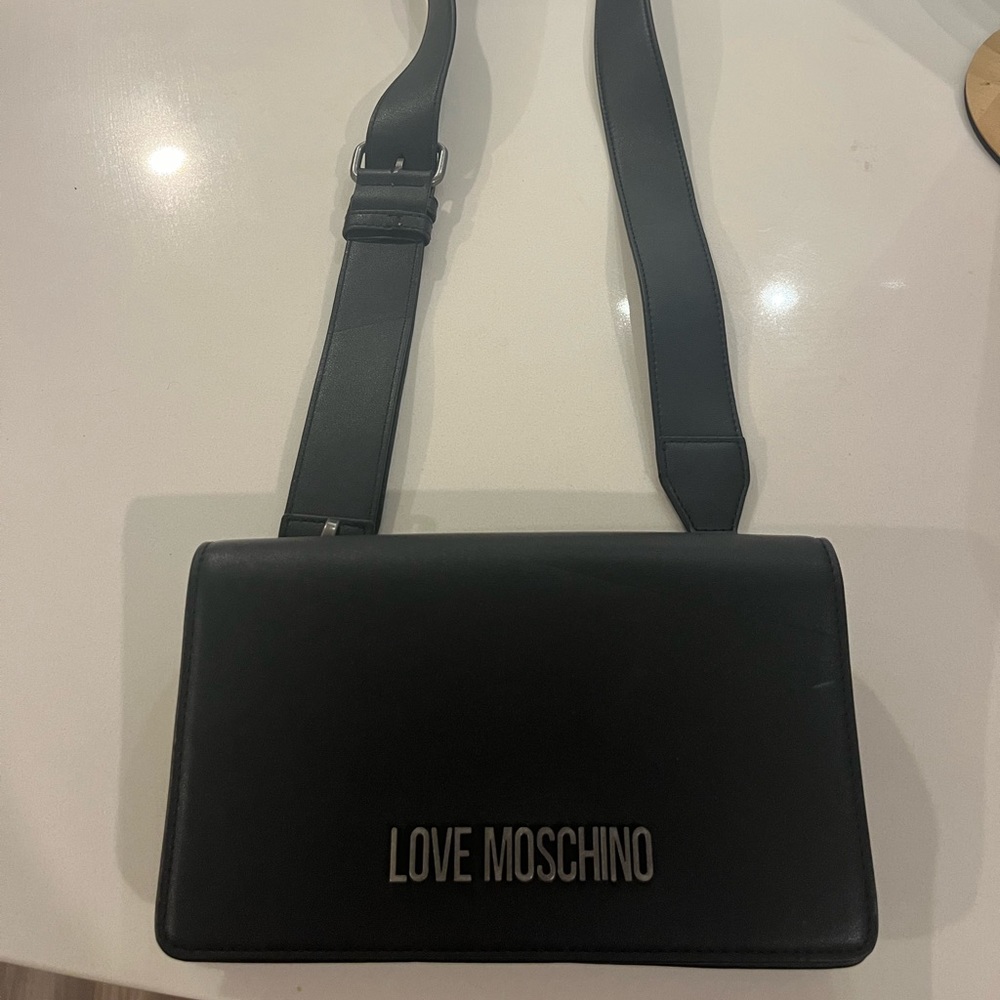 black moschino crossbody bag for sale